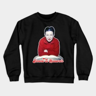 Simone de Beauvoir / Retro Fan Design Crewneck Sweatshirt